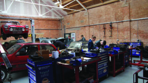 The workshop at the academy.
