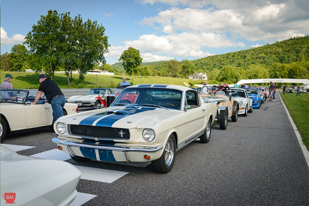 Parade of the marques at Lime Rock Historic Festival