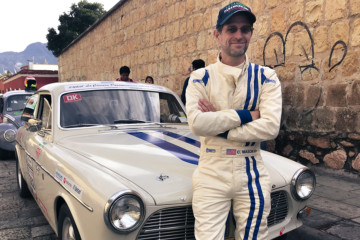 Chris Mason, El Jefe del Volvo, at La Carrera Panamericana.